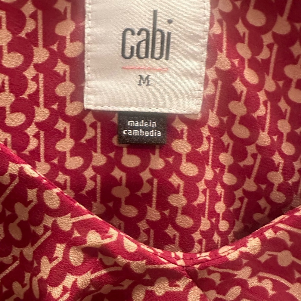 CAbi Fresco Cami Feminine Ruffle Top-Adjustable Strap-Sz Medium - Picture 3 of 10